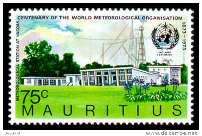 Mauritius, 1973, WMO Centenary, World Meteorological Organization, United Nations, MNH, Michel 397 - Maurice (1968-...)