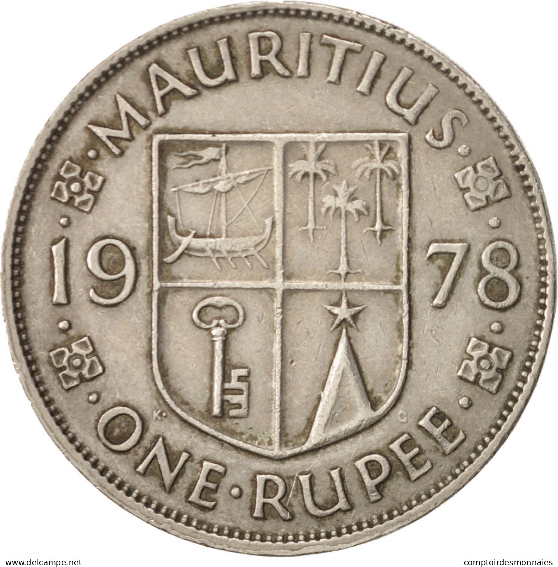 Monnaie, Mauritius, Elizabeth II, Rupee, 1978, TTB, Copper-nickel, KM:35.1 - Maurice