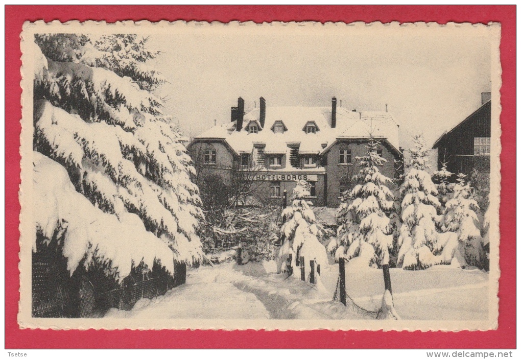 Elsenborn - Hôtel Borgs ... Sous La Neige / Onder Sneeuw - 1957 ( Voir Verso ) - Butgenbach - Buetgenbach