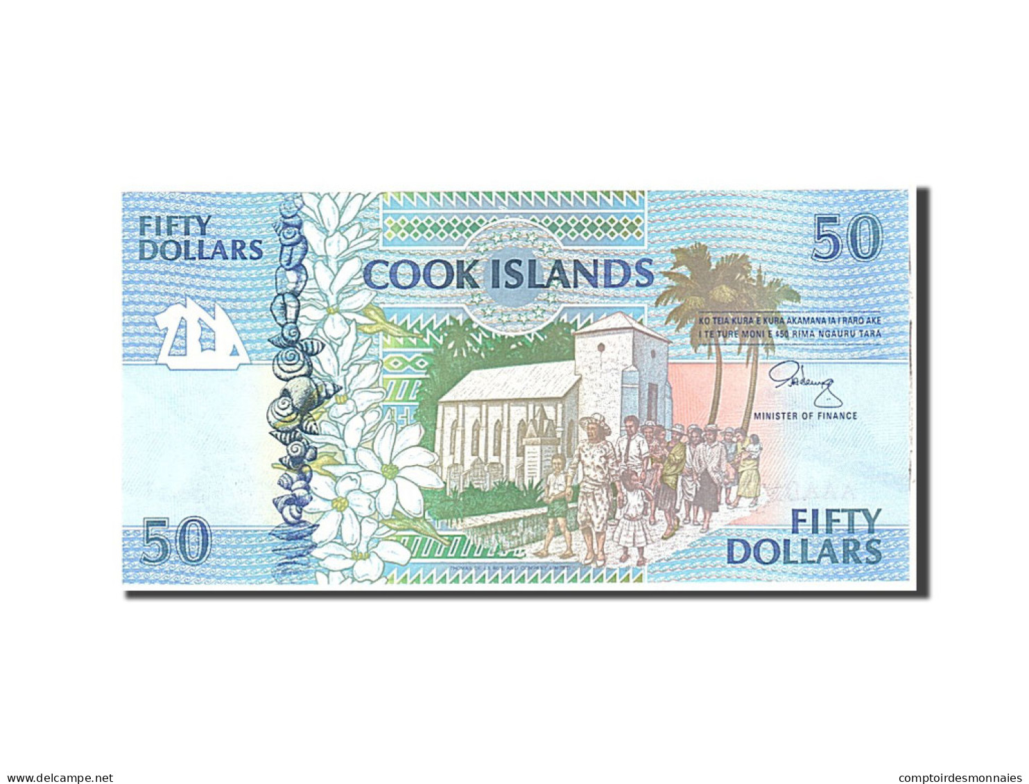 Billet, Îles Cook, 50 Dollars, 1992, Undated, KM:10a, NEUF - Cook Islands