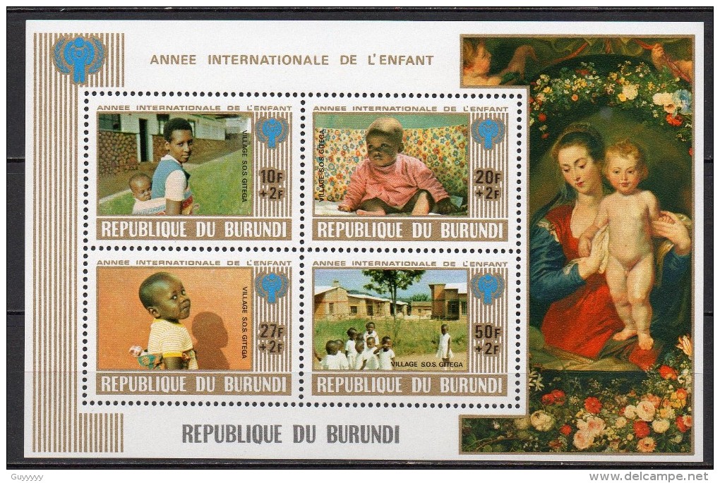 Burundi - Bloc Feuillet - 1979 - Yvert N° BF 106A **  - Année Internationale De L'Enfant - Neufs