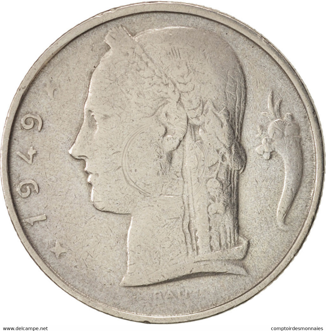 Monnaie, Belgique, 5 Francs, 5 Frank, 1949, TTB+, Copper-nickel, KM:134.1 - 5 Franc