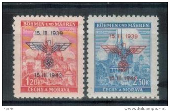 BÖHMEN&MÄHREN 1942 - MiNr: 83 - 84  Komplett  * /MH - Ungebraucht