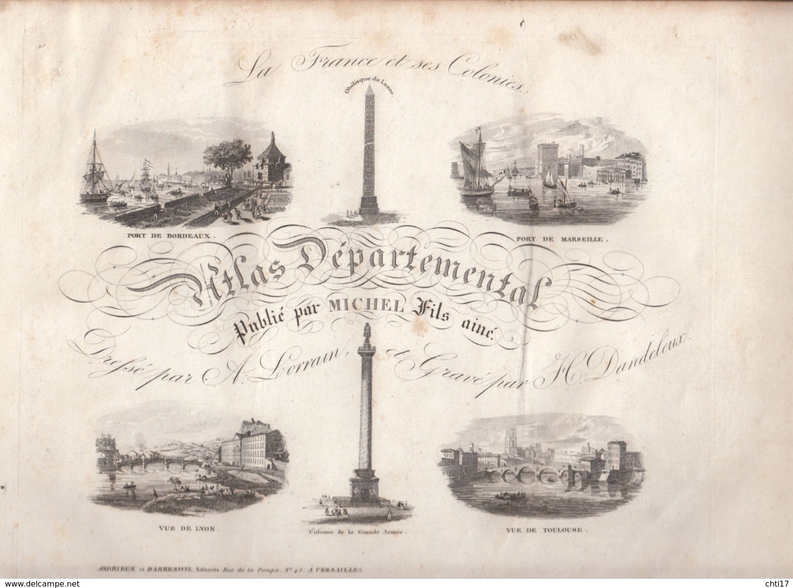 ATLAS DEPARTEMENTAL / 1830 / 1 CARTE " HAUT RHIN "  COLMAR BELFORT ALTKIRCH / EDITEURS ANDRIEUX ET BARRESWILL - Cartes Géographiques