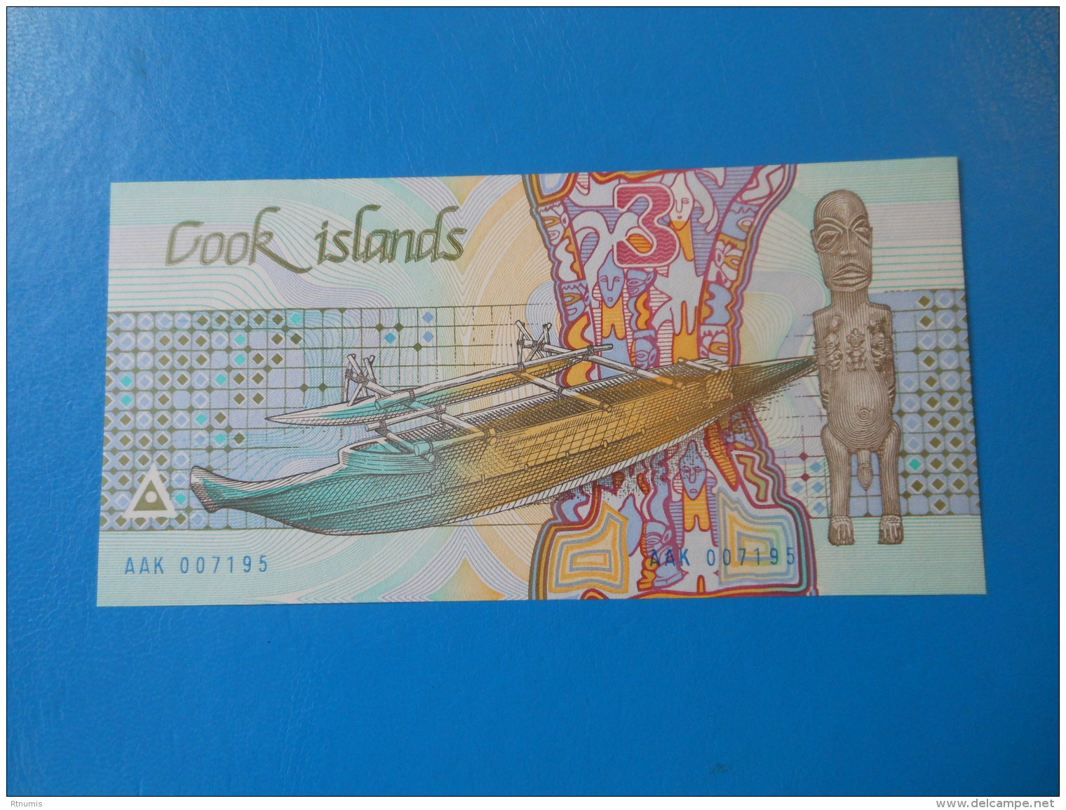 Cook Islands 3 Dollars 1987 P3 UNC - Cook Islands