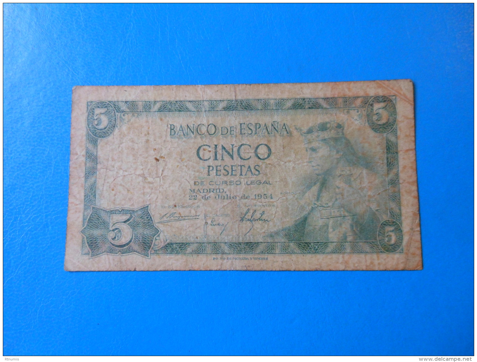 Espagne Spain Espana 5 Pesetas 1954 P146a - 5 Peseten