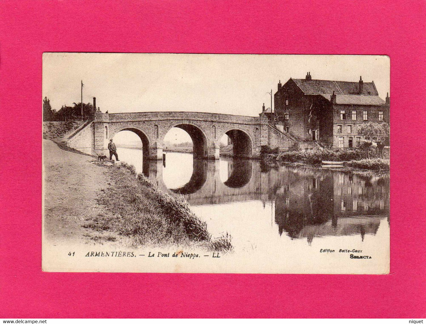 59 NORD, ARMENTIERES, Le Pont De Nieppe Sur Le  Animée(L. L., Bette) - Armentieres