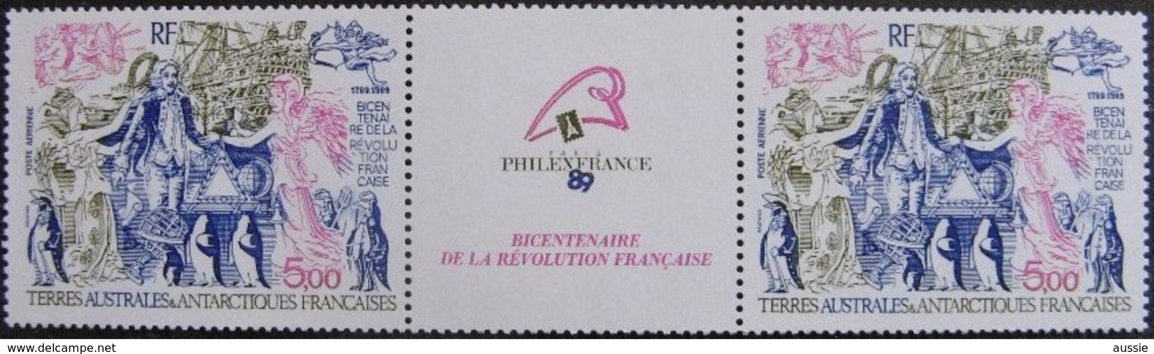 T.A.A.F Terres Australes 1989 Yvertn° PA LP 107A *** MNH Cote 15,50 Euro La Révolution Française - Poste Aérienne