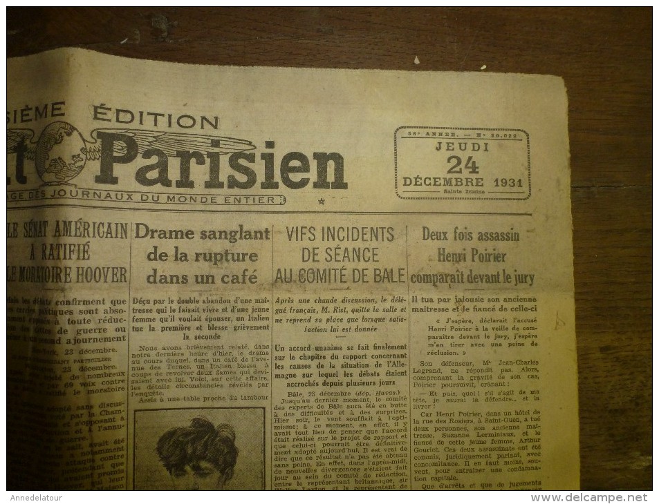 1931 LE PETIT PARISIEN : HONG-KONG ; Laval Reçoit La Fédération De Sauvetage; Etc - Le Petit Parisien