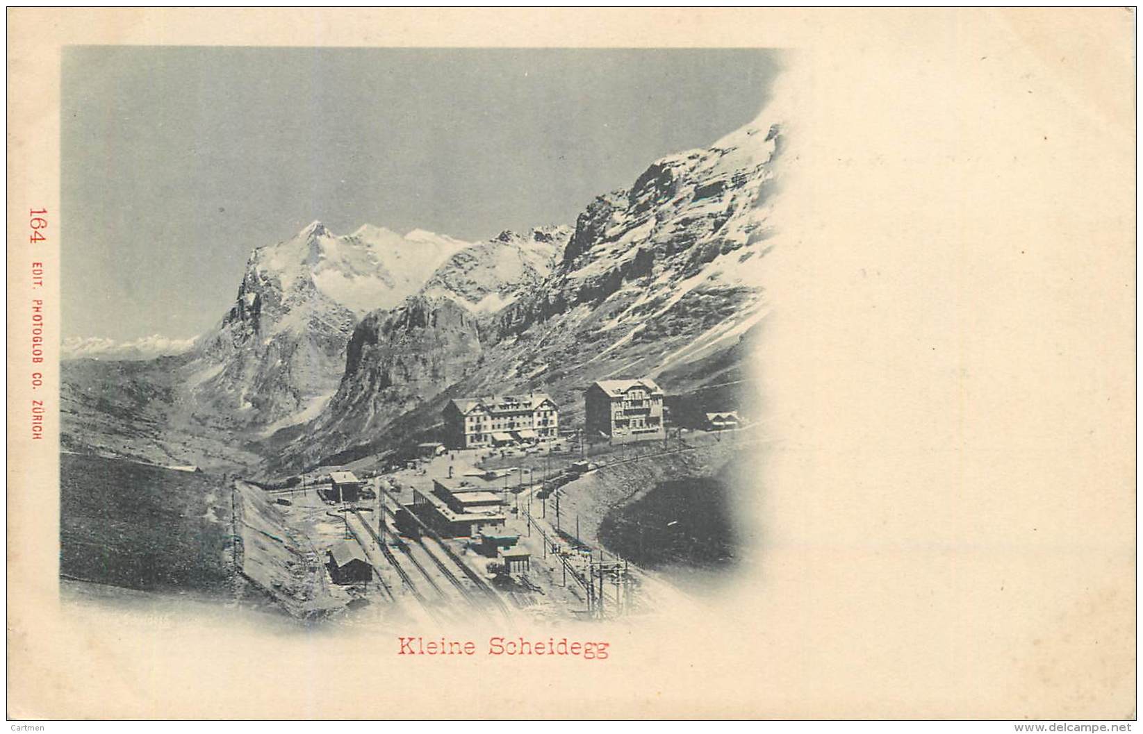 SUISSE SWISS KLEINE SCHEIDEGG HOTELS TRAIN BAHNOF CHEMIN DE FER  CARTE PIONNIERE - Egg