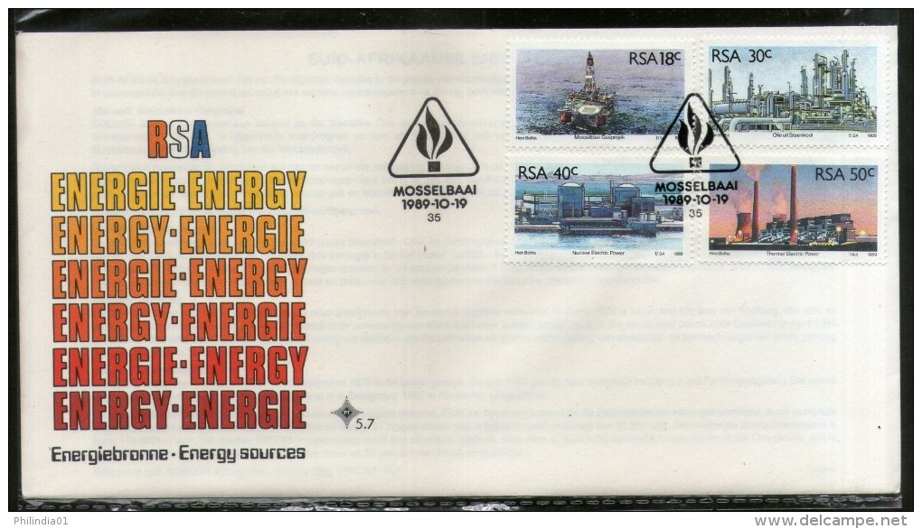 South Africa 1989 Energy Resources Thermal Nuclear Gas Coal Energy Sc 780-3 FDC # 16024 - Gas