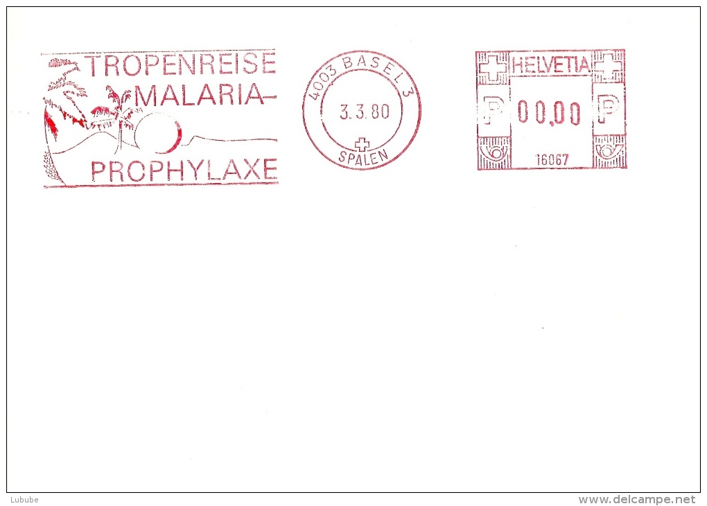 Freistempel  "Tropenreise - Malaria Prophylaxe"             1980 - Covers & Documents