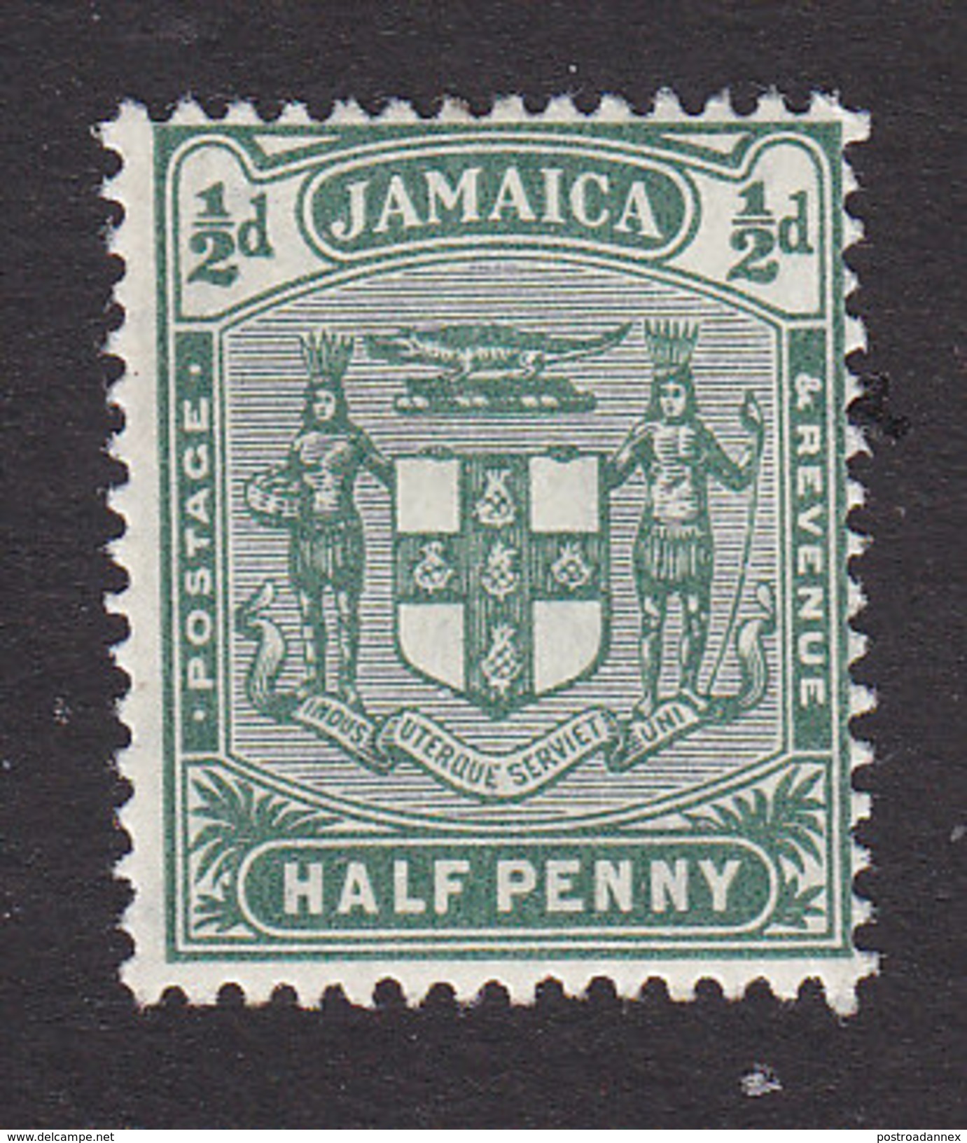 Jamaica, Scott #58, Mint Hinged, Arms Of Jamaica, Issued 1906 - Jamaica (...-1961)