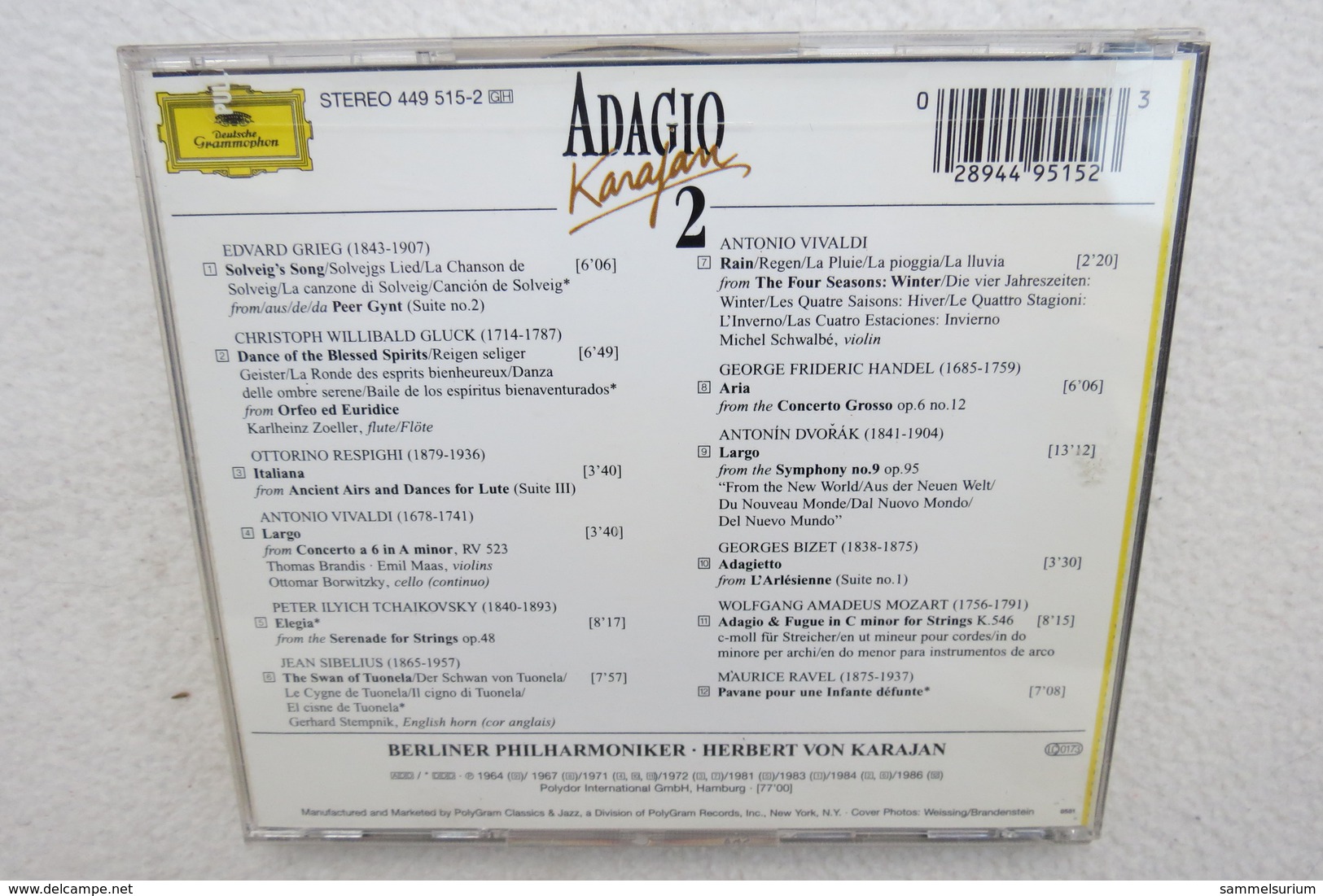 CD "Adagio 2" Herbert Von Karajan, Berliner Philharmoniker - Klassik