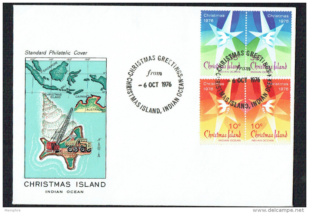 Christmas Island  1976  Christmas Issue  Unaddressed FDC - Christmas Island