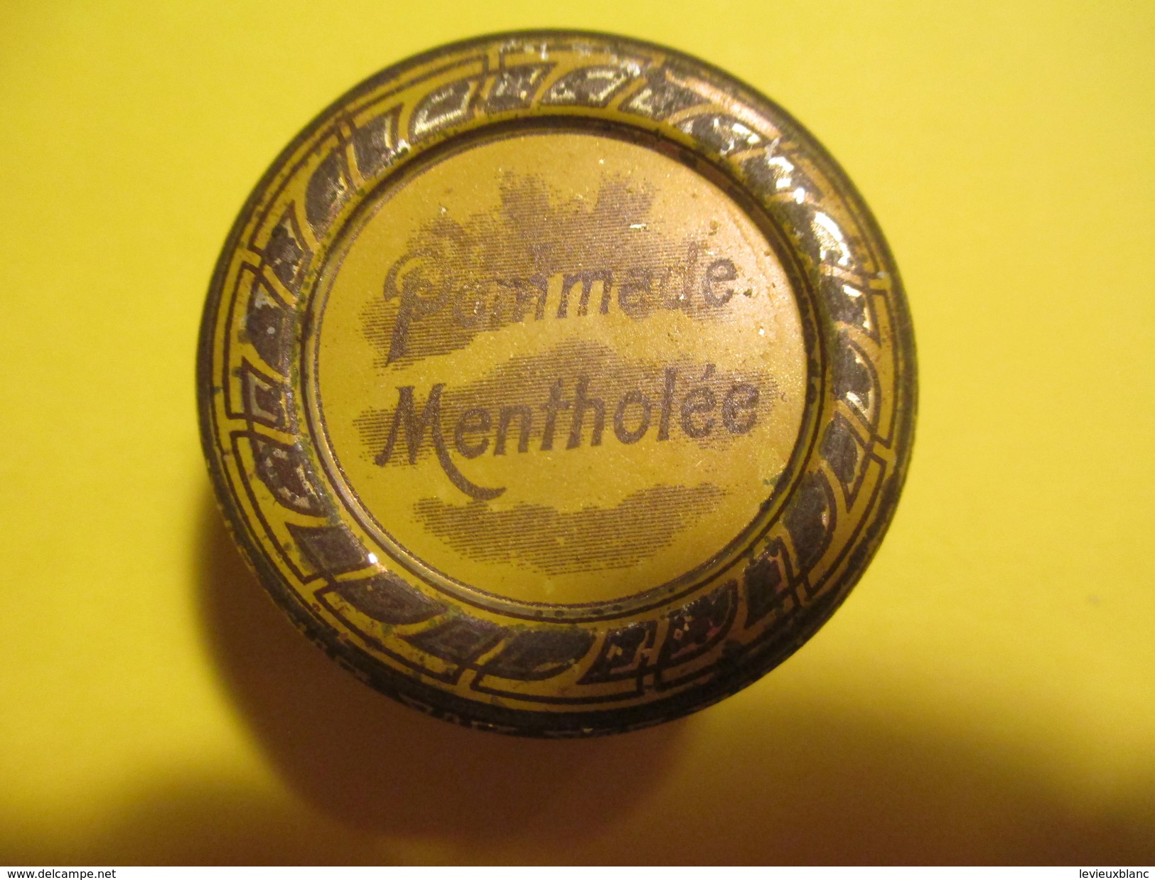 4 Boites Métalliques/Pharma/Pommade Mentholée/Pom.oxydée Zinc/Vaseline Chimiqt Pure/Vas.Boriquée/Vers 1920-1930?  BFPP95 - Dosen