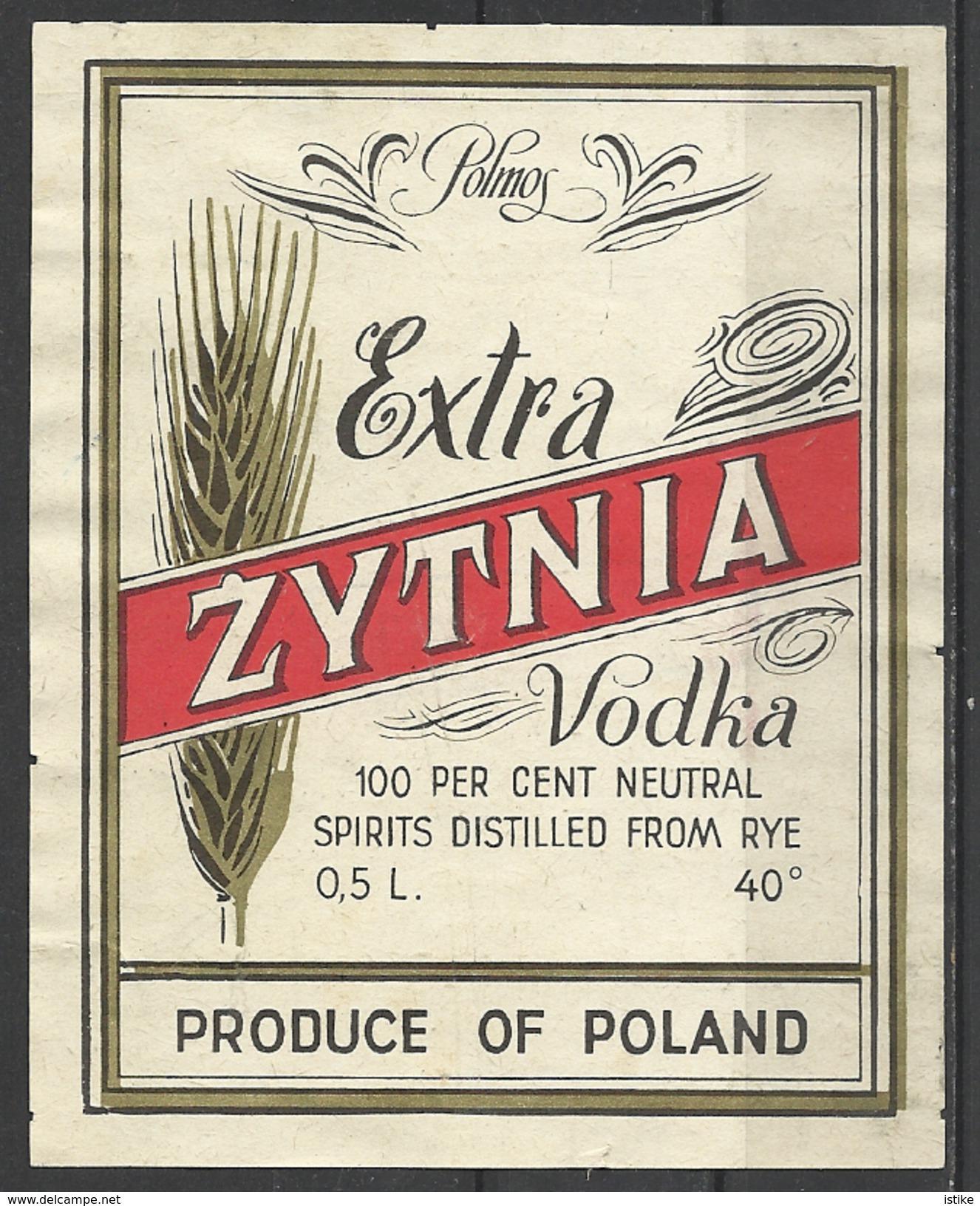 Poland, Vodka  Zytnia, '80s. - Alcohols & Spirits