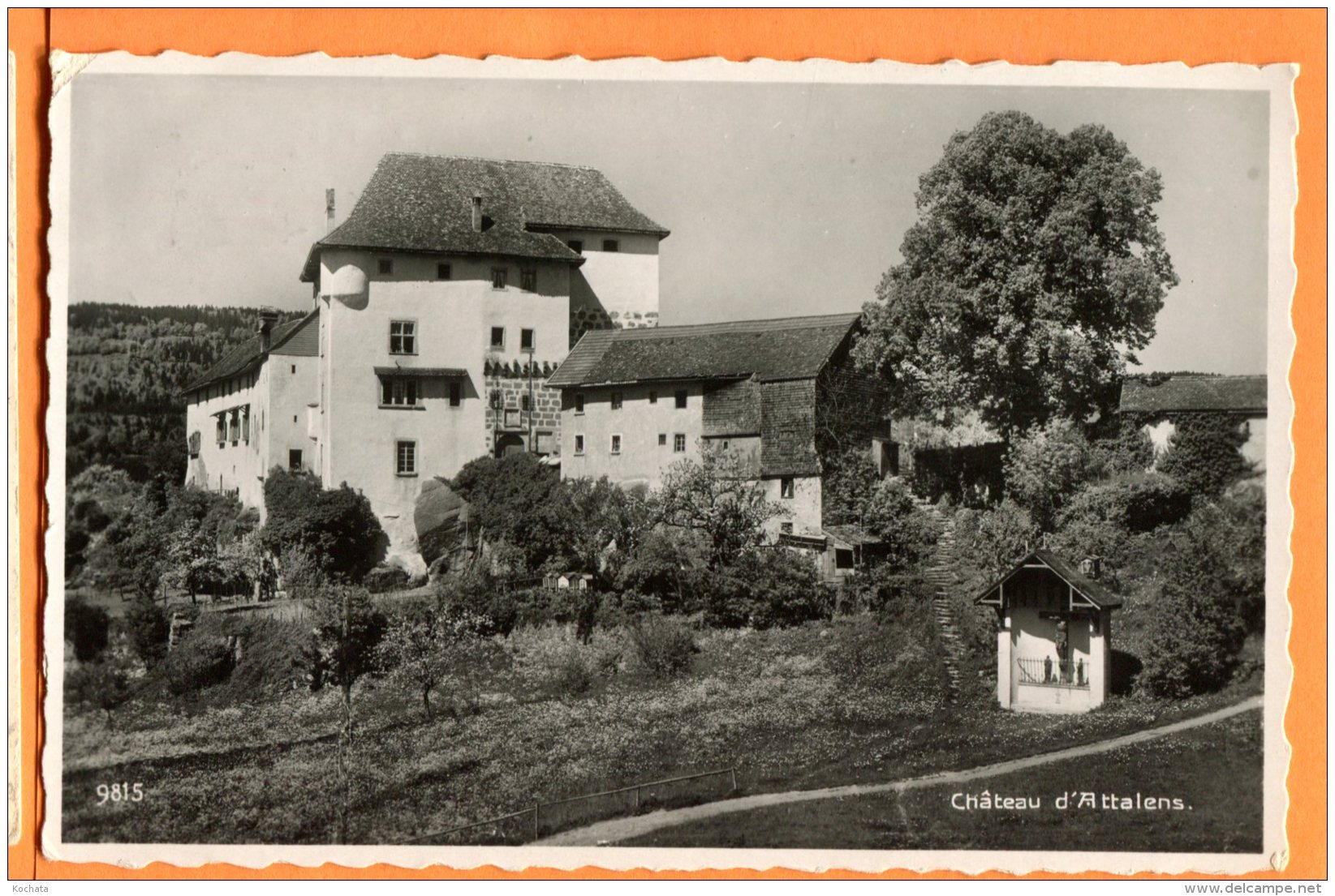 LIPP147, Château D'Attalens, 9815, Circulée 1938 Cachet Le Mont-Pélerin - Attalens