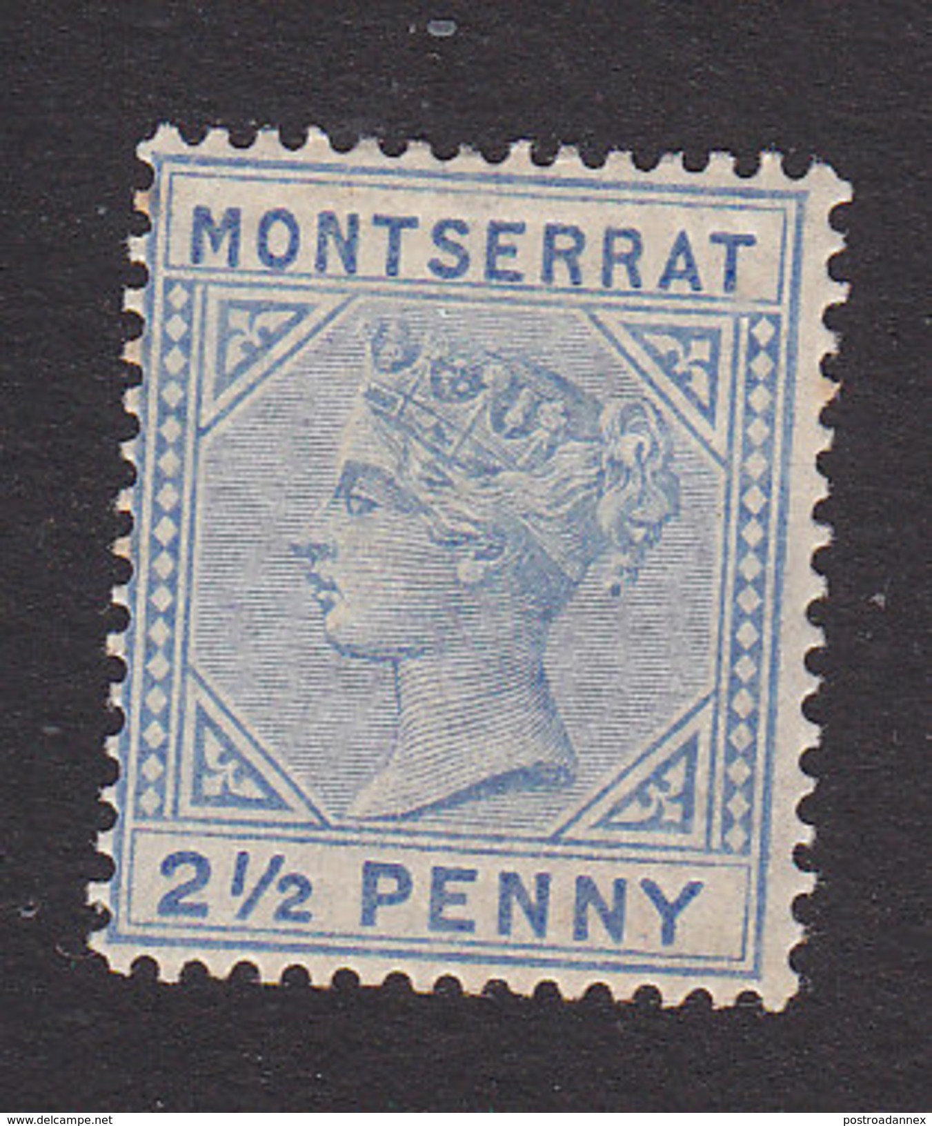 Montserrat, Scott #8, Mint Hinged, Queen Victoria, Issued 1884 - Montserrat