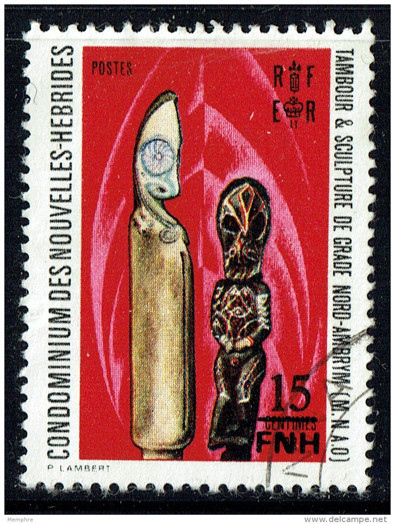 1977  Tambour Et Sculpture   Surcharge  Locale  15 FNH  Oblitéré - Used Stamps
