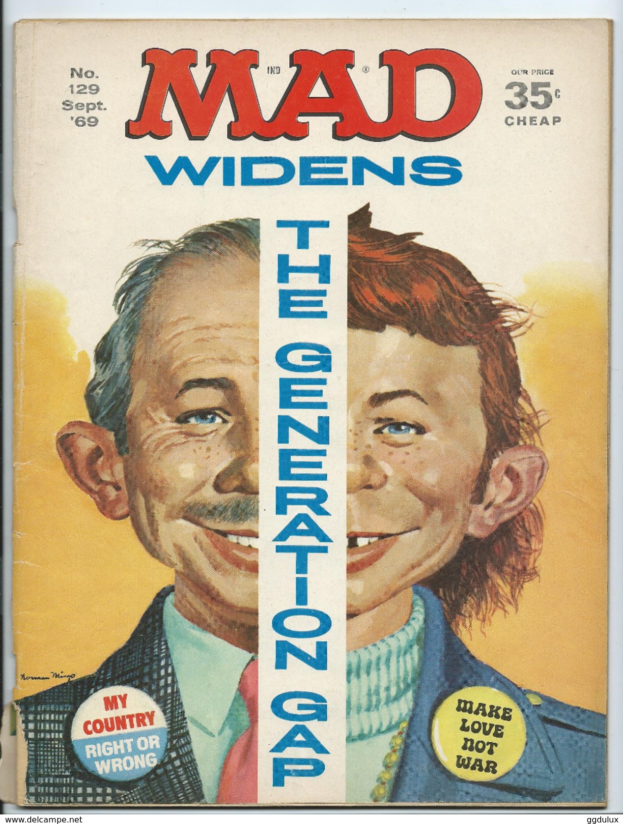 Mad Magazine Issue # 129 Sept 1969 35 Cts - Andere Uitgevers