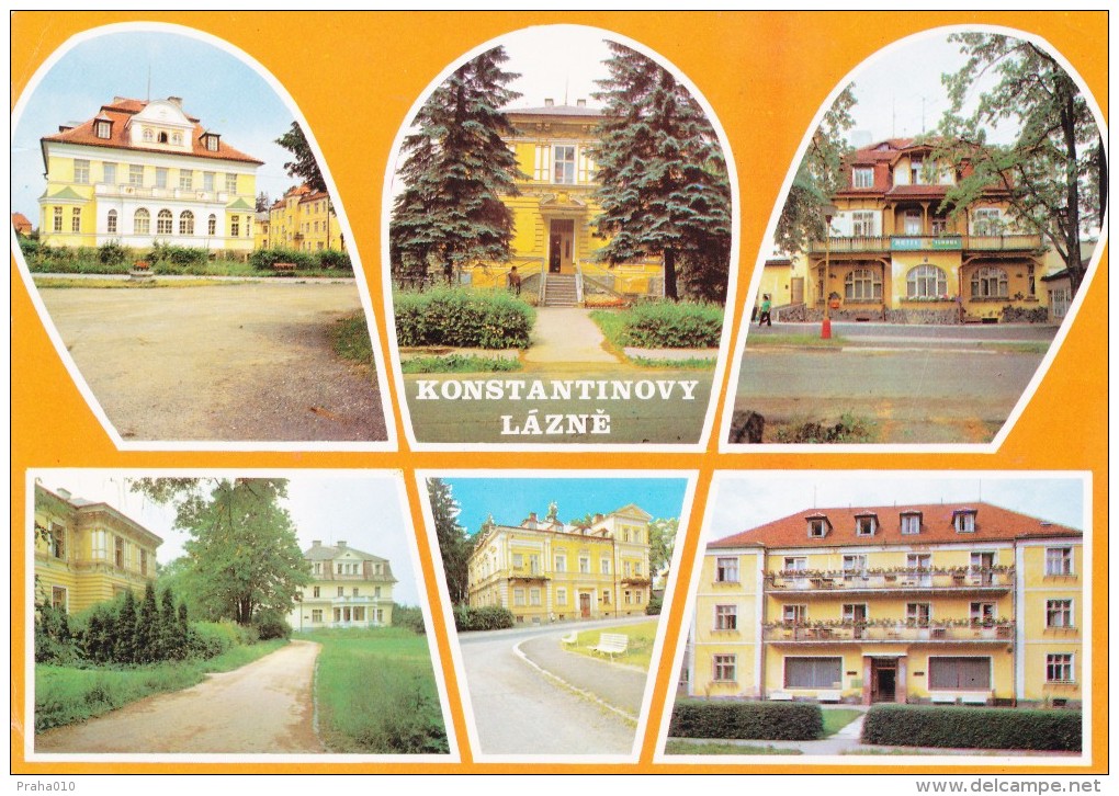 L0513 - Czechoslovakia (1976) Konstantinovy Lazne (postcard) Tariff: 30h (stamp: Shift Red Color - Logo Post) - Plaatfouten En Curiosa