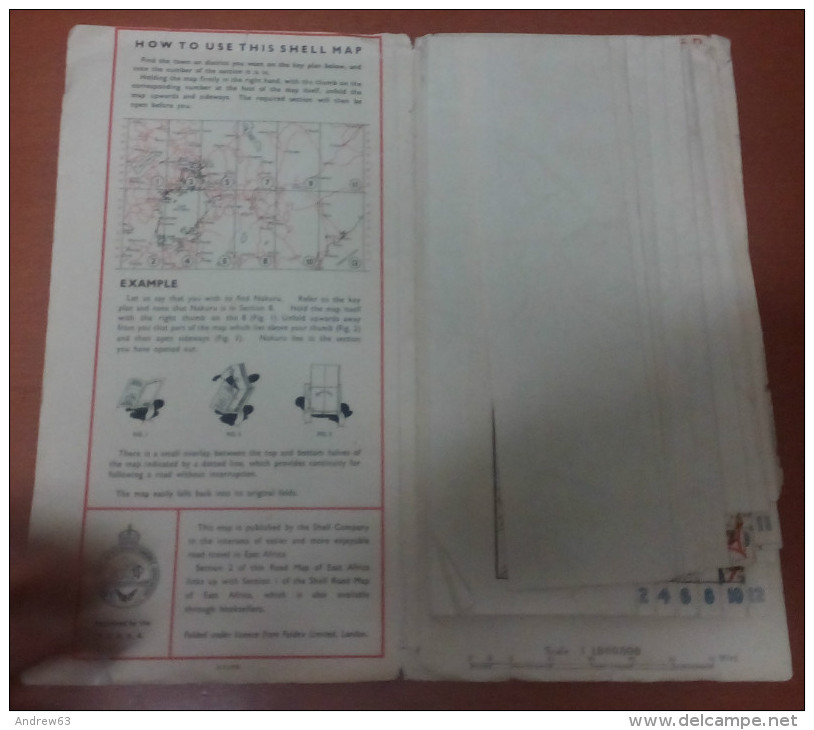 Shell Road Map Of East Africa (Section 2) : Covering Tanganyica (northern Portion), Kenya And Uganda - Cartes Routières