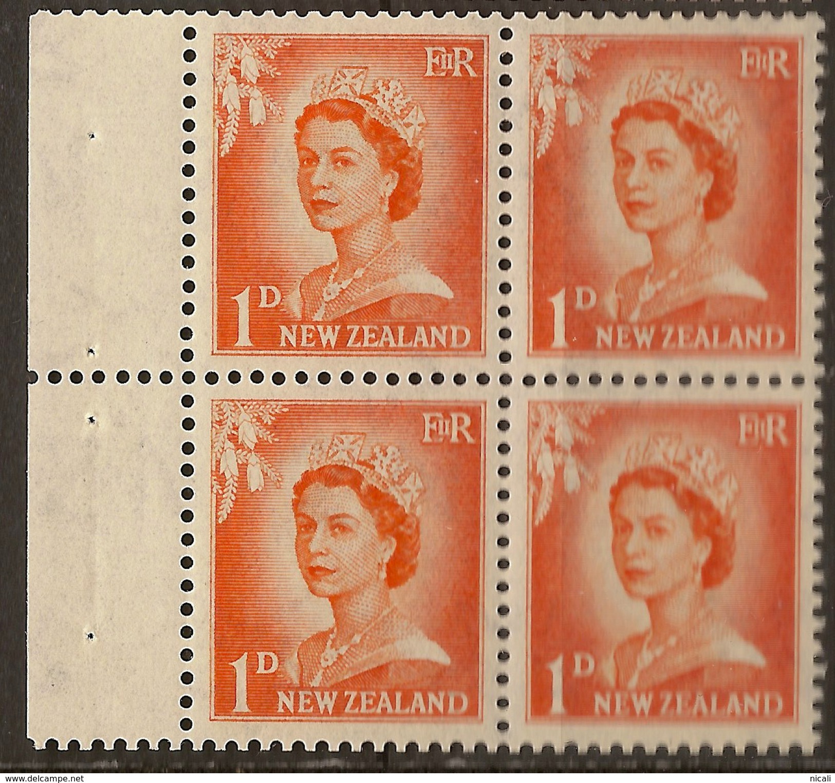 NZ 1957 1d QEII Booklet Pane SG 745 UNHM #WY351 - Booklets