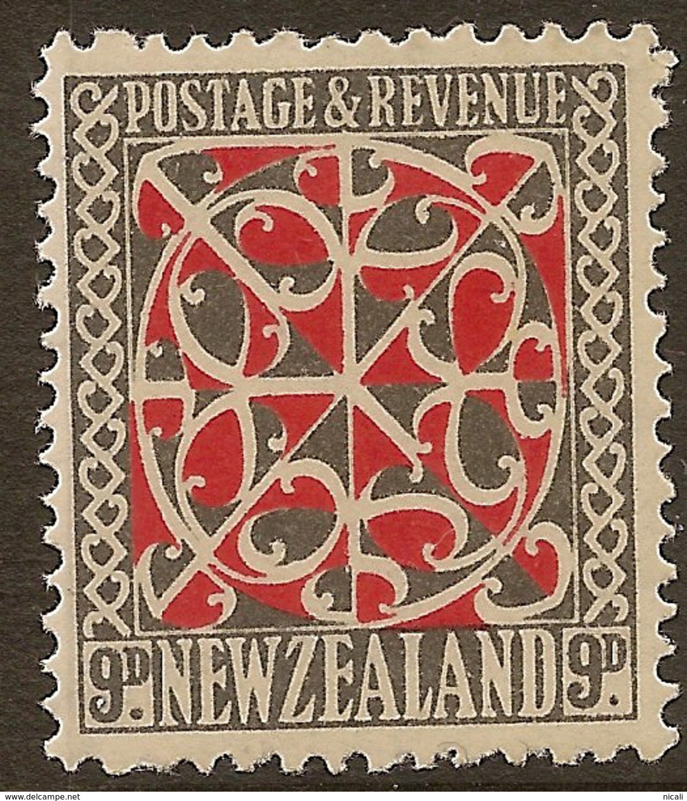 NZ 1935 9d Maori Panel P14x15 SG 587 HM #WQ251 - Unused Stamps