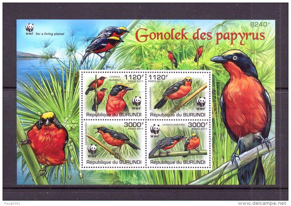 BURUNDI 2011 WWF-GONOLEK DES PAPYRUS  YVERT N°NEUF MNH** - Unused Stamps