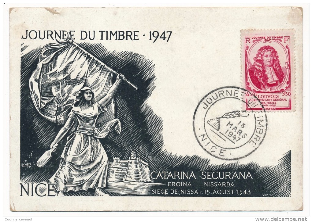 FRANCE => Carte Locale "Journée Du Timbre" 1947 - NICE - Covers & Documents