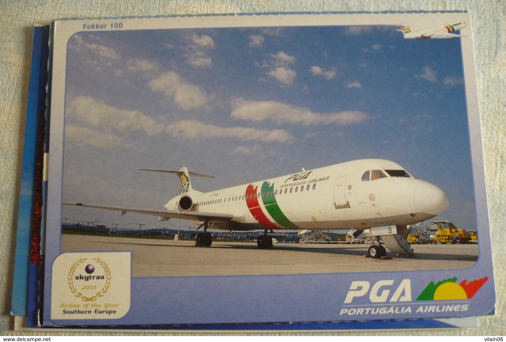 AIRLINE ISSUE / CARTE COMPAGNIE      PORTUGALIA  AIRLINES   FOKKER 100 - 1946-....: Moderne