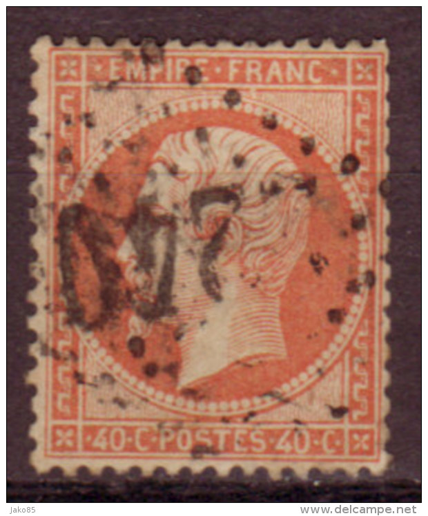 FRANCE - 1862 - YT N°23 -  Napoleon III - Losange Grands Chiffres - 1862 Napoléon III