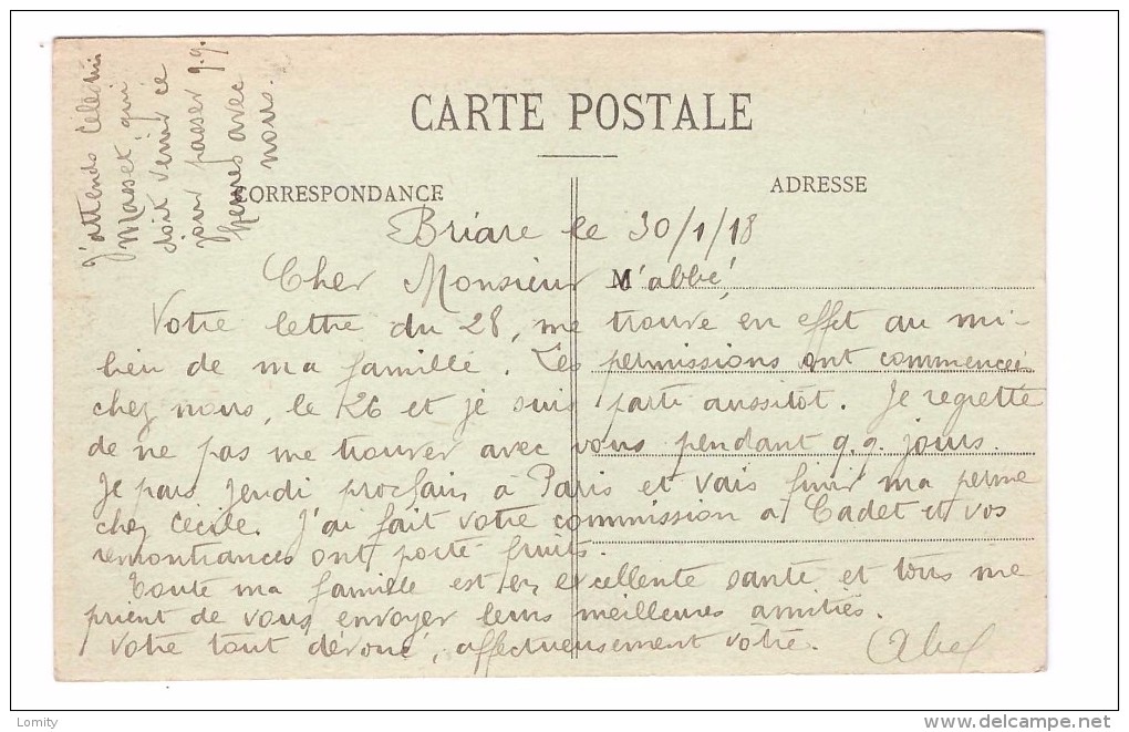 45 Briare Chateau De Beauvoir Correspondance 1918 - Briare