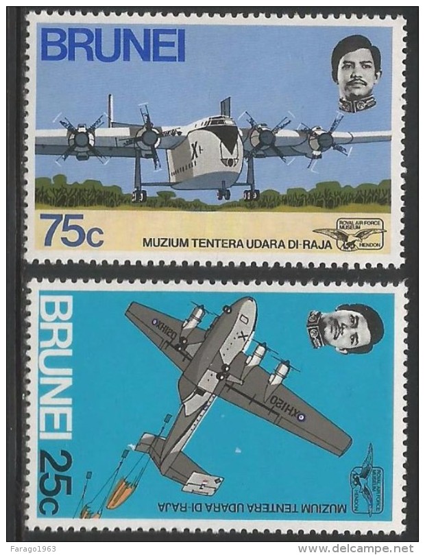 1972 Brunei  RAF Museum Aviation Plane  Complete Set  Of 2 MNH - Brunei (1984-...)