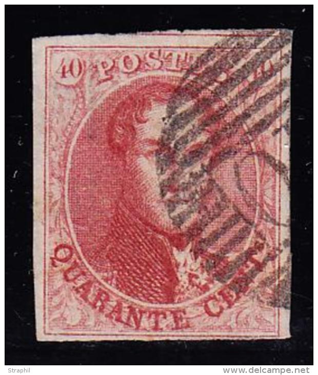 N°12 - 40c Rouge - Filet Voisin - TB - 1858-1862 Médaillons (9/12)