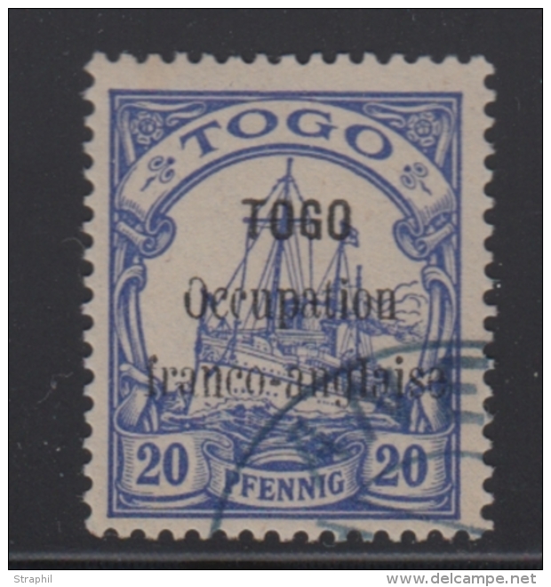N°25 - 20 Pfg Bleu - Obl. (B) - TB - Togo
