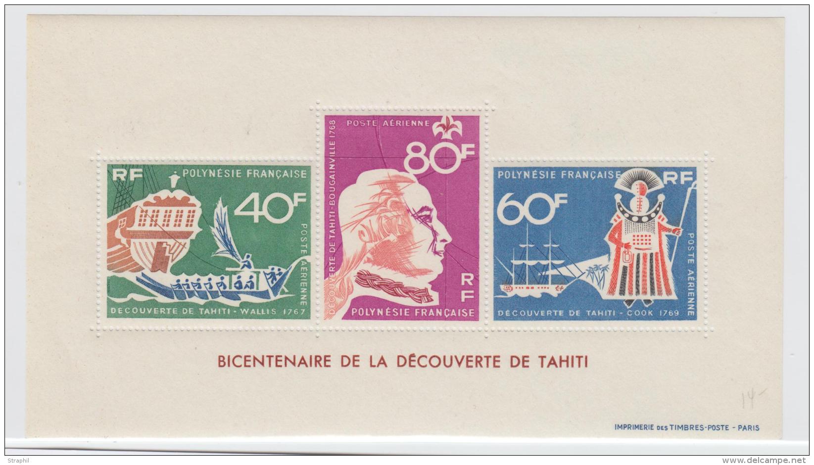 BLOCS FEUILLETS N°1 - Bicentenaire De La Découverte De Tahiti - TB - Vide