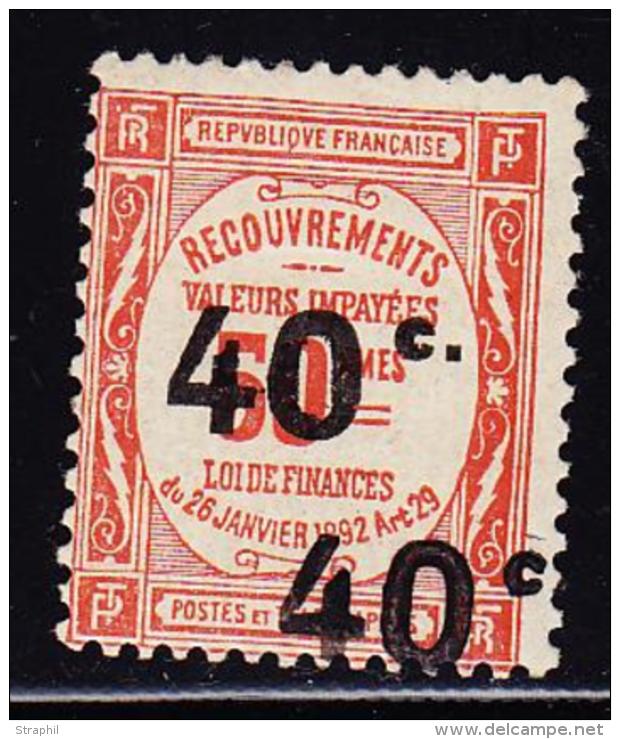 TIMBRES TAXE N°50c - Dble Surcharge - Signé Calves - TB - Altri & Non Classificati