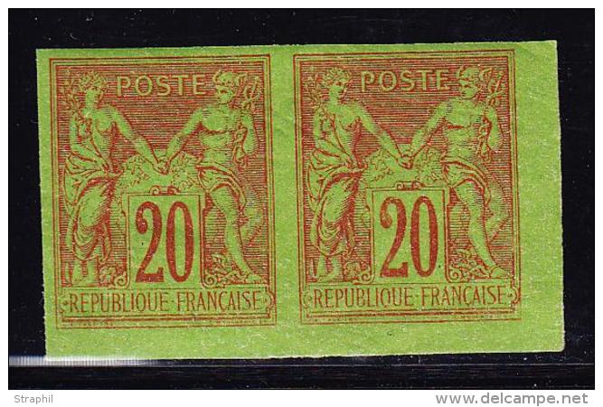 N°96e - Paire - CDF - Granet - TB/SUP - 1876-1878 Sage (Tipo I)