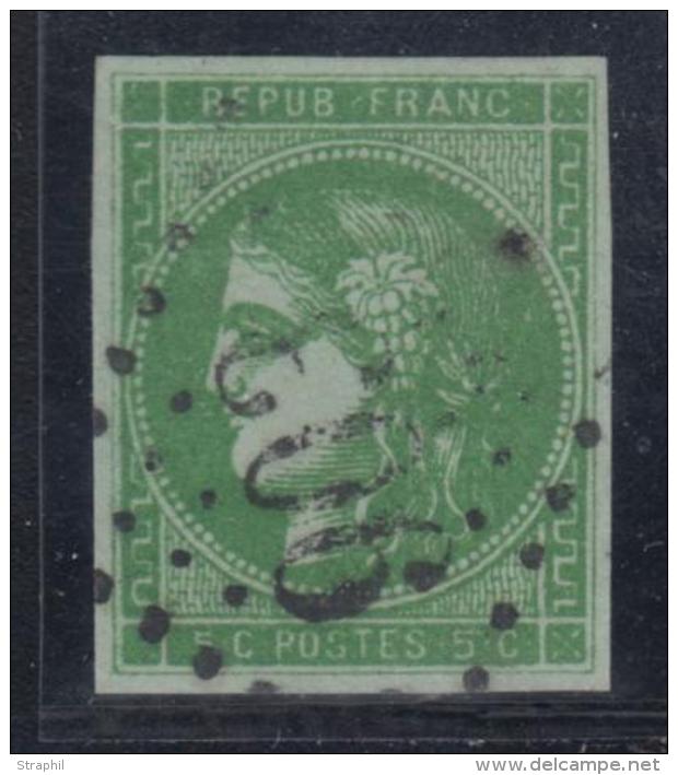 N°42B - Proche Du Vert Très Foncé - Margé - Signé - TB - 1870 Emission De Bordeaux