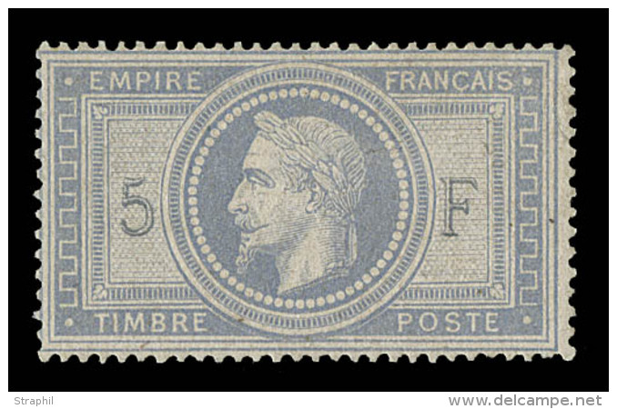 N°33 - 5F Violet Gris - Belle Gomme - Signé Calves - TB - 1863-1870 Napoléon III Lauré