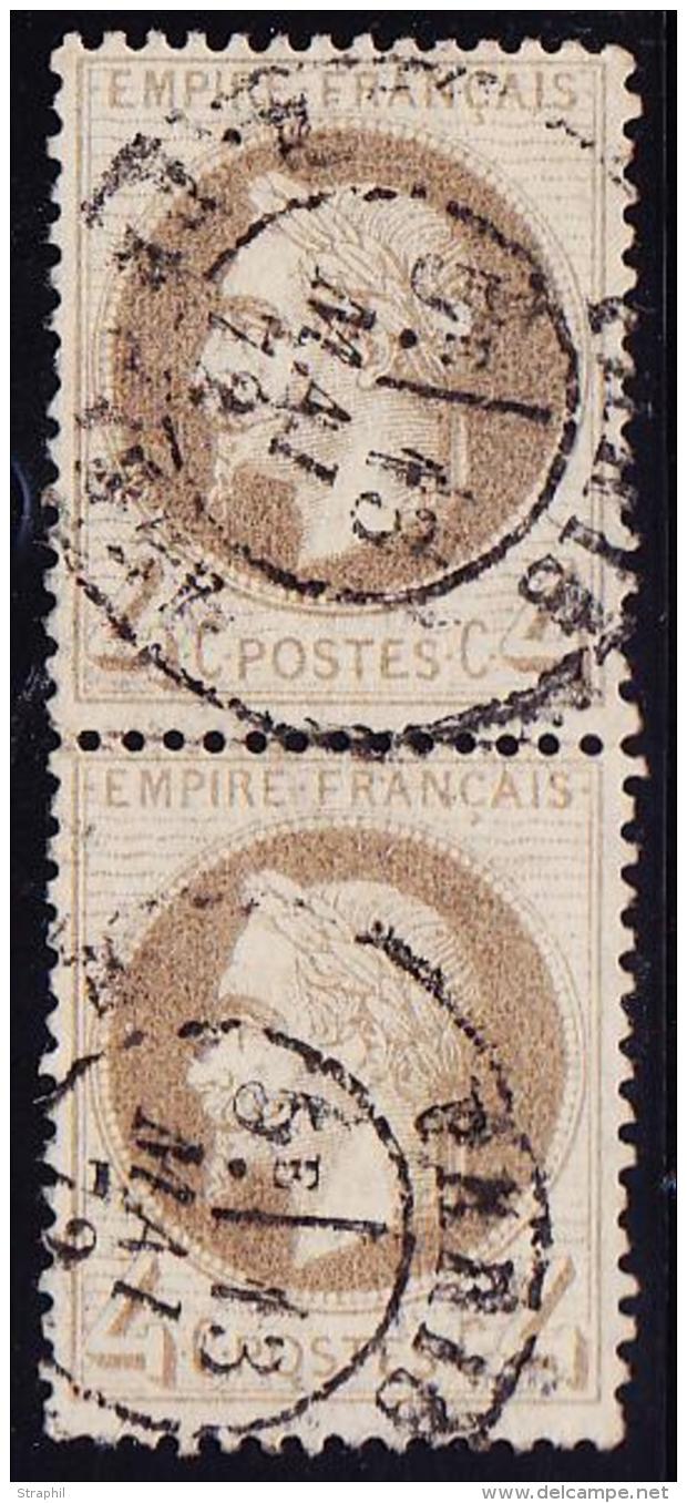 N°27 - Paire - Mordoré -TB - 1863-1870 Napoléon III Lauré