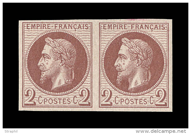 N°26Af - Paire - Réimpression Rothschild - TB - 1863-1870 Napoléon III Lauré
