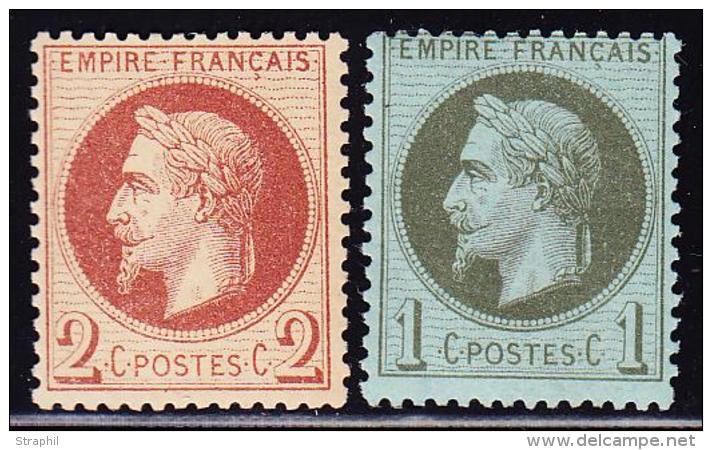 N°25/26 - 1c Et 2c - TB - 1863-1870 Napoléon III Lauré