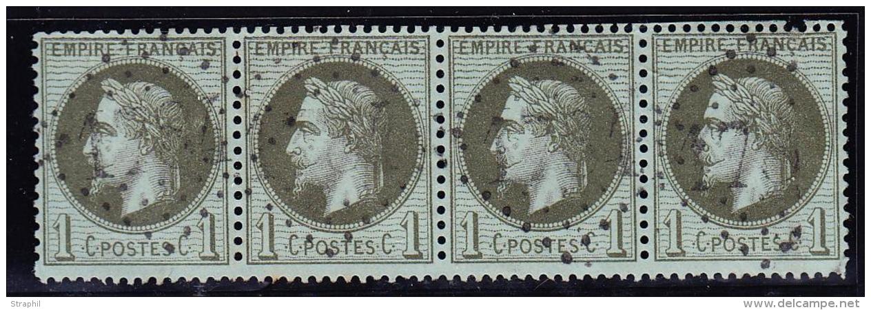 N°25 - Bde De 4 - TB - 1863-1870 Napoléon III Lauré