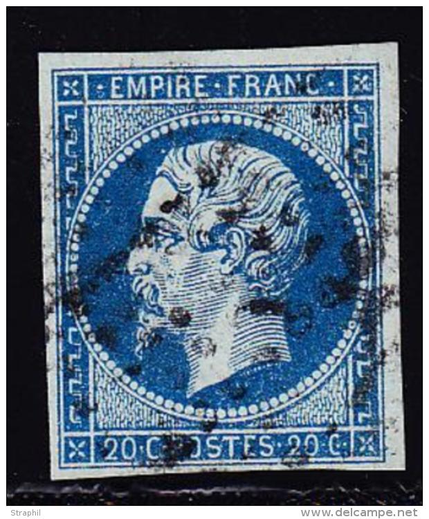 N°14Ad - Bleu S/vert - TB - 1853-1860 Napoléon III