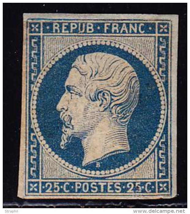 N°10 - 25c Bleu - Réparé - Asp. TB - 1852 Louis-Napoléon