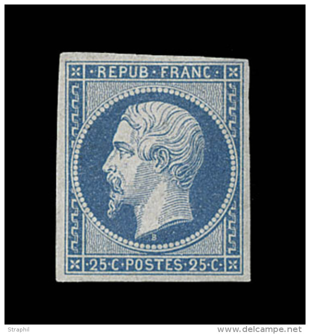 N°10 - 25c Bleu - Signé Jamet/Calves - TB - 1852 Louis-Napoléon