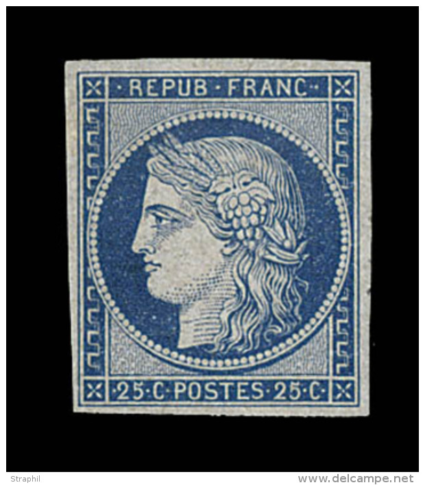 N°4a - Bleu Foncé - Signé Calves - TB - 1849-1850 Cérès